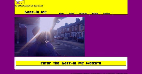 Web Design: The Official Website of Dazz-la MC